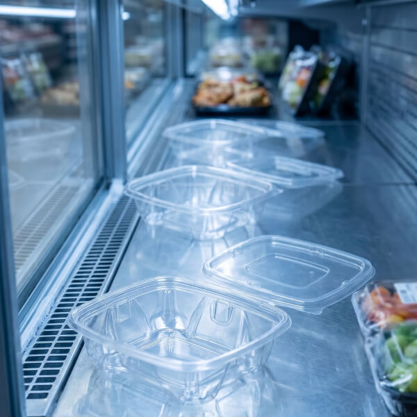 Tamper-Evident Plastic Container - Supermarket Deli and Salad Bar Packaging